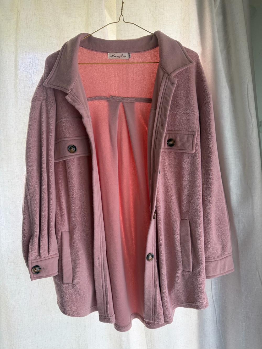 Soft Pink Shacket/Jacket - Picture 2 of 4